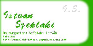 istvan szeplaki business card