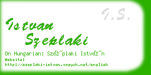 istvan szeplaki business card